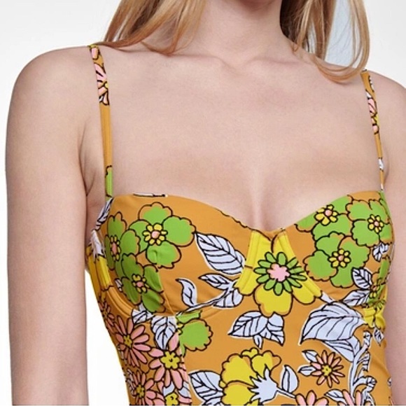 Tory Burch Printed Underwire Brown Wallpaper Floral - Picture 5 of 16